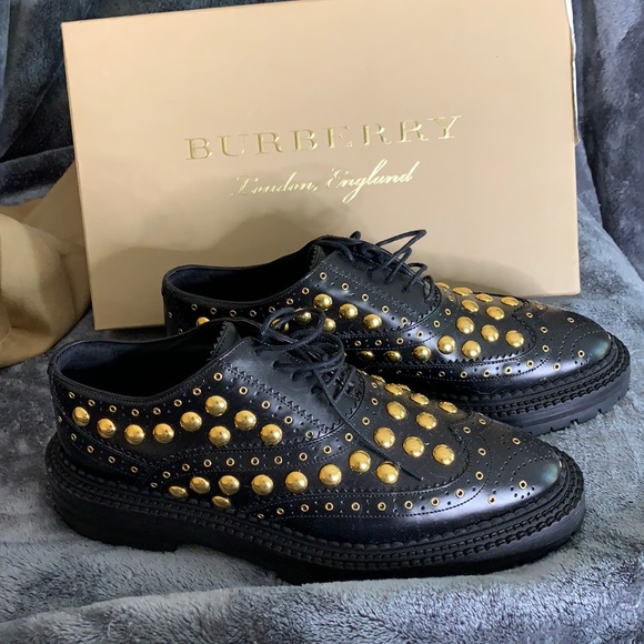 Burberry Deardown Studded Platform Oxford - Picture 1 of 5